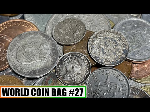 (CIVIL WAR SILVER) 1/2 Pound World Coin Grab Bag Search: FOUR Silvers & Cool History - Bag #27