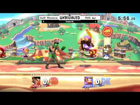 Unrivaled 2 WiiU - GotE Minstora (Little Mac) vs MVG dyr (Diddy Kong) - Winners R3