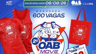 Sorteio de 1 inscrição para 2° OAB Move - corrida de rua em Manhuaçu