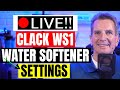 Clack WS1 Water Softener Programming Live Stream