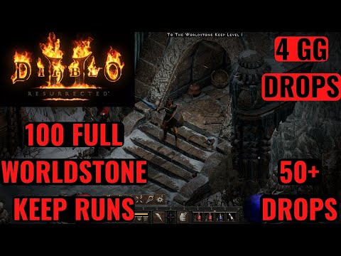 Diablo 2 Resurrected. D2R Online 100 Full Worldstone Keep Runs With No Infinity 200MF Light Sorc