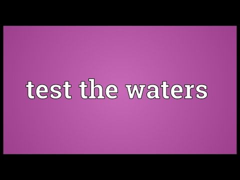 Test the waters Meaning