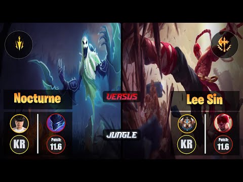 Clid NOCTURNE (Jungle) [Lethal Tempo] VS LEE SIN - Challenger KR Patch 11.6