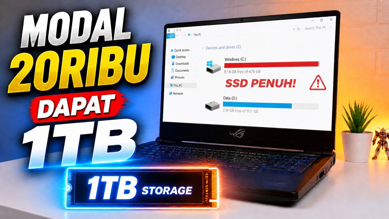 TIDAK PERLU UPGRADE SSD! Cara Mengatasi SSD Penuh MODAL 20 Ribu Rupiah