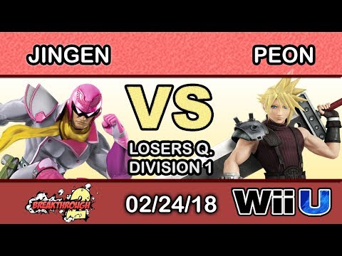 Breakthrough 2 - Jingen (Captain Falcon) Vs. Peon (Cloud) Losers Quarters - Smash 4