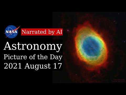 APOD: 2021-08-17 - M57: The Ring Nebula from Hubble (Narrated by Amy)