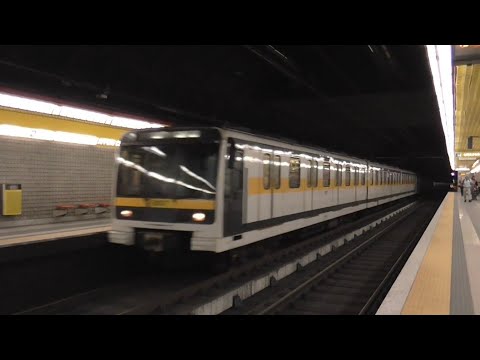 Elettrotreno ATM Serie 8000 : Arrêt à la station Affori Centro sur la ligne 3 du métro de Milan