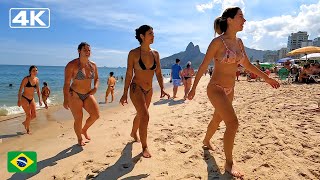 🇧🇷 4K Walking on Ipanema Beach | One of the most beautiful beaches in the world