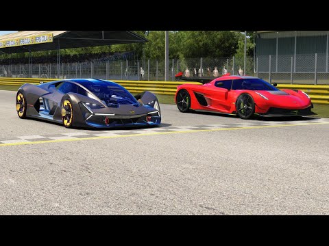 Lamborghini Terzo Millennio vs Koenigsegg Jesko at Monza Full Course