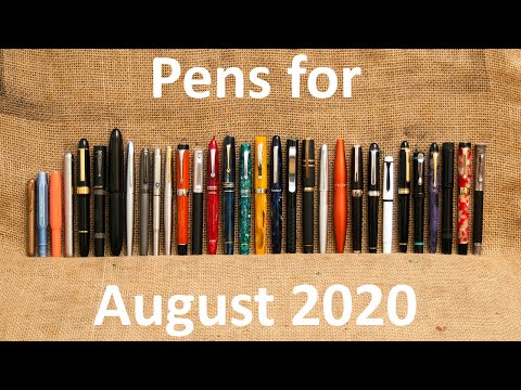 Pens for August 2020