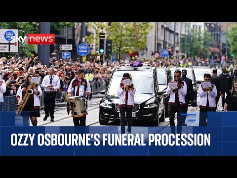 Ozzy Osbourne's funeral procession in Birmingham | Sky News coverage