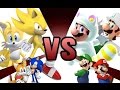 MARIO And LUIGI Vs SONIC And TAILS REMATCH!!! Cartoon Fight Club Episode 5