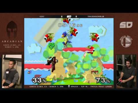 NorCal Arcadian 2016: Golf (Falco) vs TheCrimsonBlur (Marth) - Singles Top 96 - Losers R3