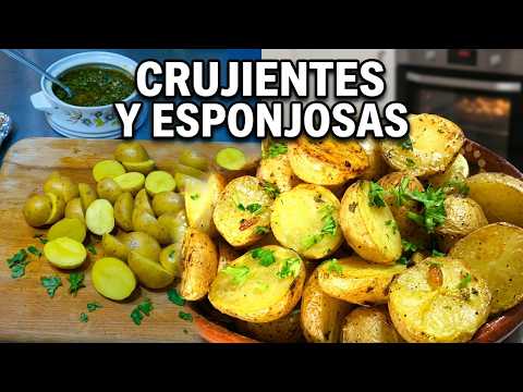 Papas al horno esponjosas por dentro crujientes por fuera