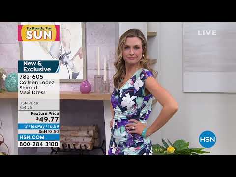 Colleen Lopez Shirred Maxi Dress