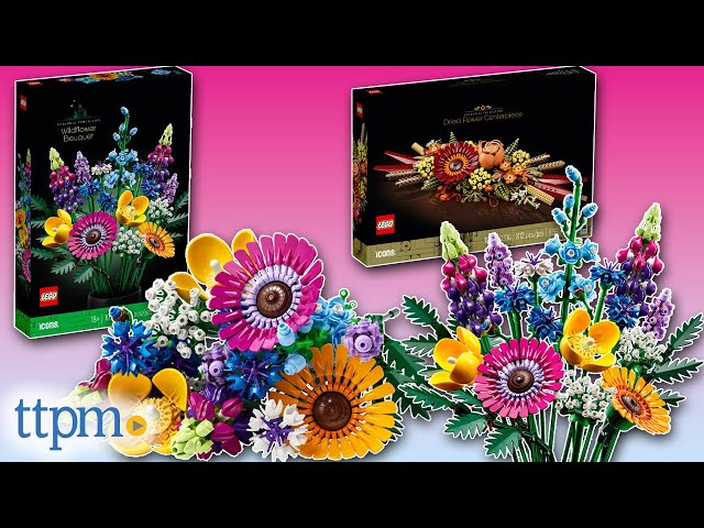 Vídeo relacionado con LEGO Botanicals Wildflower Bouquet Set - Artificial Flowers with Poppies and Lavender - Crafts Kit for Adults - Home Office Décor Gifts for Women and Men - 10313