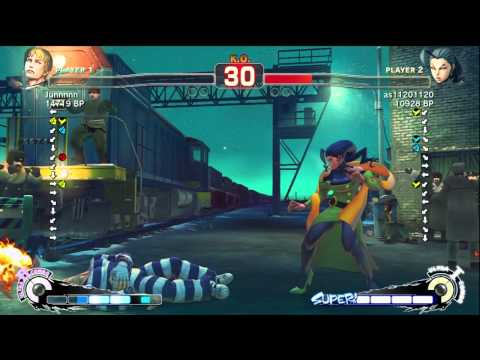 junnnnn [Cody] vs as11201120 [Rose] SSF4 Japanese Online Ranked Matches - TRUE-HD