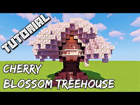 Cherry Blossom Treehouse | Minecraft Tutorial
