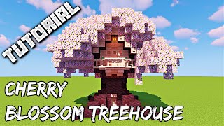 Cherry Blossom Treehouse | Minecraft Tutorial