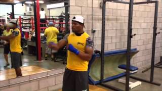 Shawn Porter Unique Boxing Training Technique - August 6, 2014