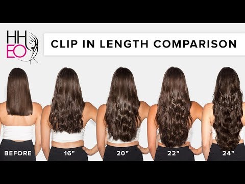Clip In Hair Extensions Length Guide | HHEO