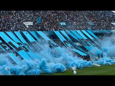 "XQ’ A PESAR DE TODO TE SIGO AMANDO CAMPEÓN" Barra: Los Piratas Celestes de Alberdi &bull; Club: Belgrano &bull; País: Argentina