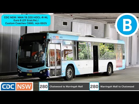 CDC NSW: MAN 19.320 HOCL-R-NL Euro 6 (ZF EcoLife) / Custom Coaches CB80, m/o 6925