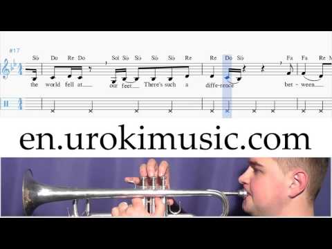How to Play Trumpet Adele Hello Part#2 Melody School Learn Class Course Tutorial Sheet Music Tabs