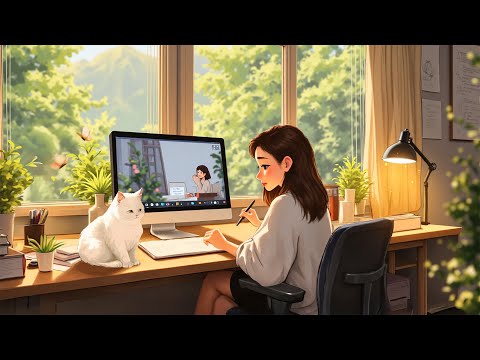 Slow Productive Morning 🌸 Lofi Hip Hop for Focused & Relaxed Work ~ Positive Lofi