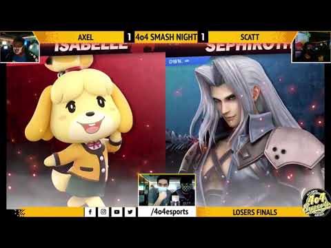 SSBU - 4o4 Smash Night 8 - MYM| Axel~ (Isabelle) vs MVG| ScAtt (Sephiroth) - Losers Final