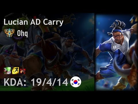 Lucian AD Carry vs Ezreal - Ohq - KR Challenger Patch 7.17