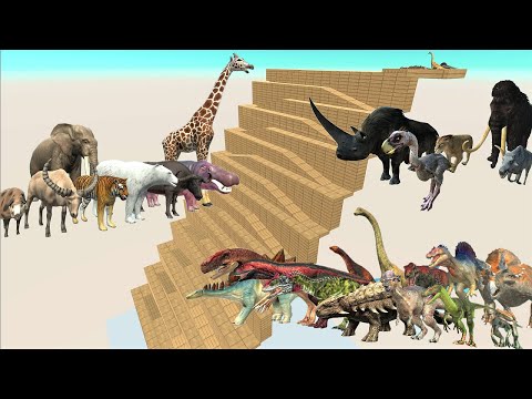 ARBS Speed Race. Zigzag mountain running down course! | Animal Revolt Battle Simulator