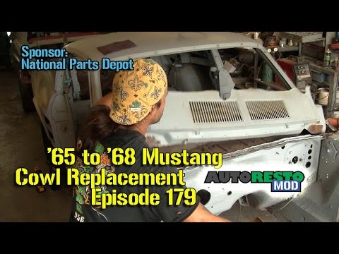 Classic Ford Mustang 1965 1966 1967 1968 Cowl Vent Replacement How to Episode 179 Autorestomod
