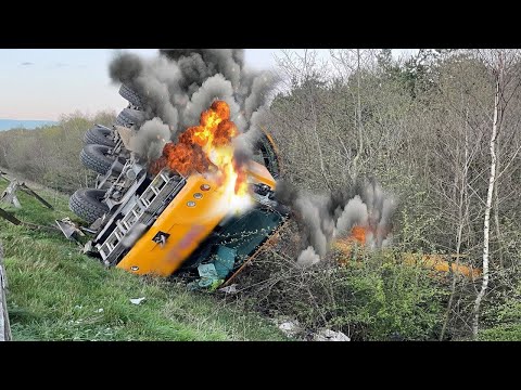 20 Dangerous Truck & Cars Driving Fails Compilation | Crazy Excavators, Forklift Disaster 2024