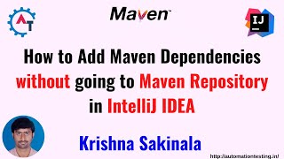 Add or Update Maven Dependencies without pom.xml file in IntelliJIDEA | How to add maven dependency