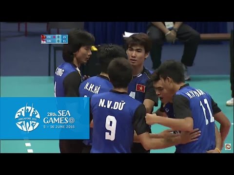 Volleyball Men's VIE vs SIN Preliminary Pool B Match 10 (Day 7) | 28th SEA Games Singapore 2015