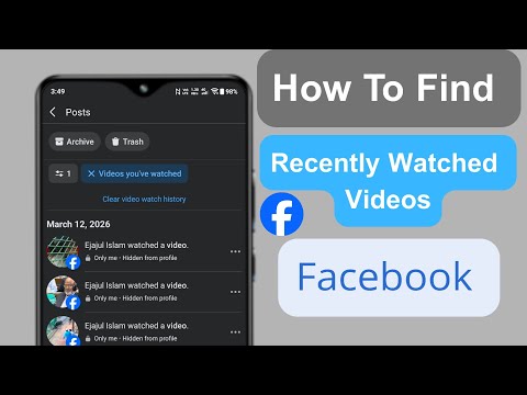 How to Find Recently Watched Videos on Facebook (2026) ✅ | How to See Watch History on Facebook 