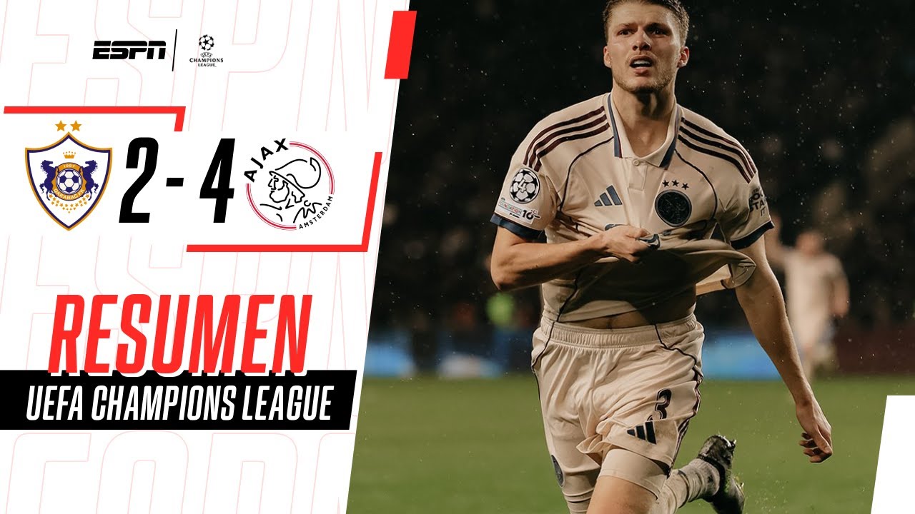 EL AJAX SE DESPERTÓ A TIEMPO Y SUMÓ SU PRIMERA VICTORIA EN CHAMPIONS | Qarabag 2-4 Ajax | RESUMEN