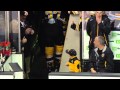 Little B S Fan Liam Fitzgerald Fist Bumps The Boston Bruins