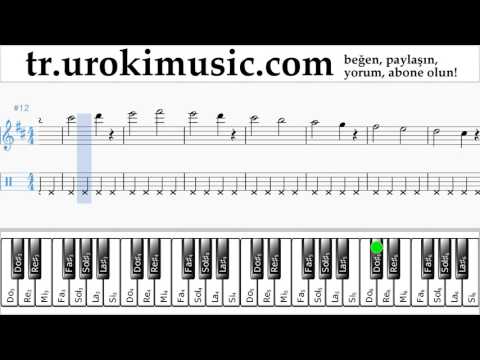 Piyano Nasıl Çalınır (sağ el) The Chainsmokers & Coldplay - Something Just Like This Tablatura