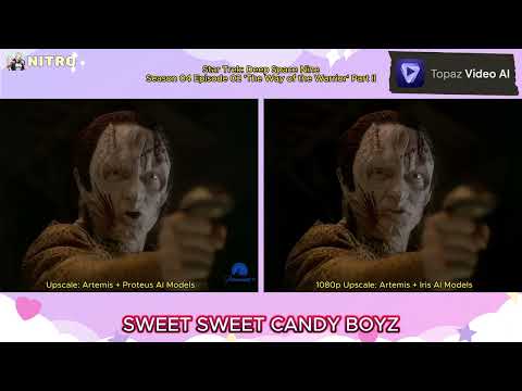 480p vs 1080p 24fps AI-Upscale Comparison | The Klingons Attack DS9 Clip | The Way of the Warrior