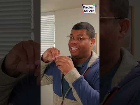 Part of a video titled How to easily restring your hoodie drawstrings ... - YouTube