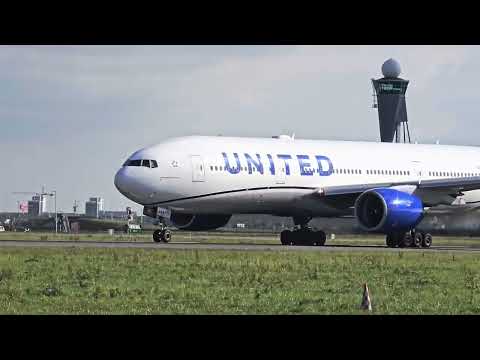 United Airlines Boeing 777-222(ER) Beautiful Takeoff | AMS to SFO