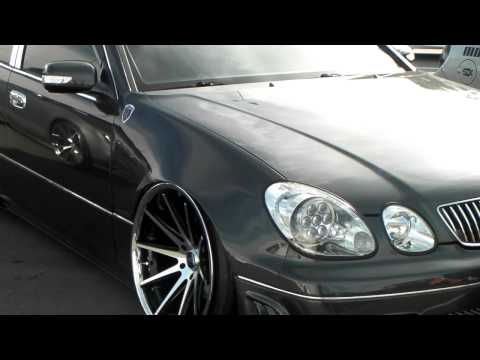 Lexus ES Slammed Coilovers on Staggered Rohana RC10 Machined and Black