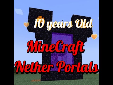 Demons Gaming World - Minecraft building nether portal at different ages | Minecraft Shorts