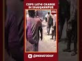 Cops Unleash Chaos Lathi Charge Erupts After Stone Pelting Rocks Fly In Shahjahanpur India Today