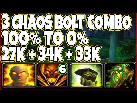 94K 3 Chaos  Bolt Combo - 4 Tier Set Destruction Warlock - Dealing Emotional Damage To Enemies 9.2