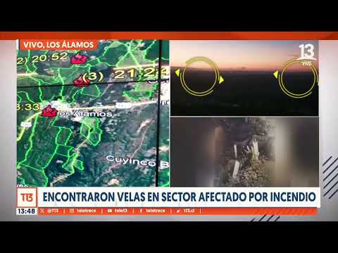Los Álamos: Encontraron velas en sector afectado por incendios