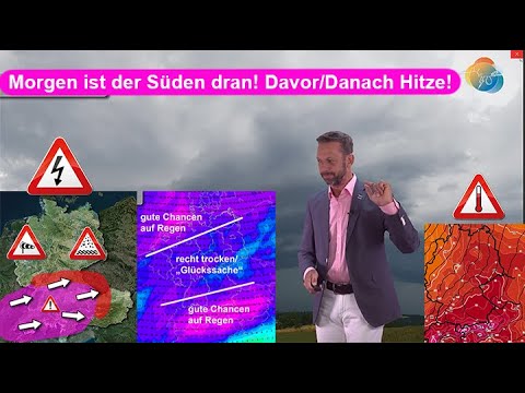 Hitze, Gewitter, Unwetter, Abkühlung - neue Hitze! Die aktuelle Wettervorhersage 10.-16.07.2023.