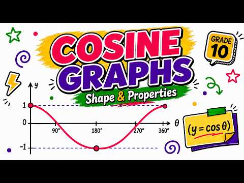 Draw and Understand the Basic Cosine Graph | Properties of the Cos graph | Grade 10 CAPS Maths